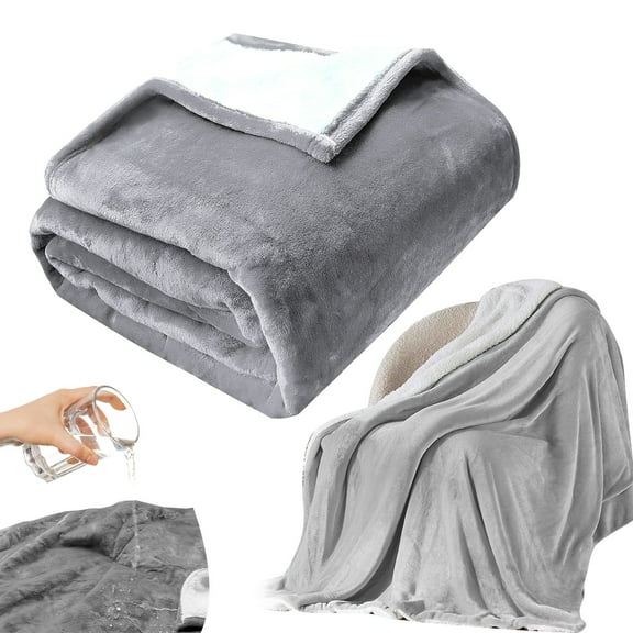 ZMKIAG Reversible Double-Layer Sheepskin & Flannel Blanket, Generous Size Ultra-Soft and Thickened Pet Throw for Dogs and Cats, Cozy Couch Bedding for Home Use, Easy to Clean