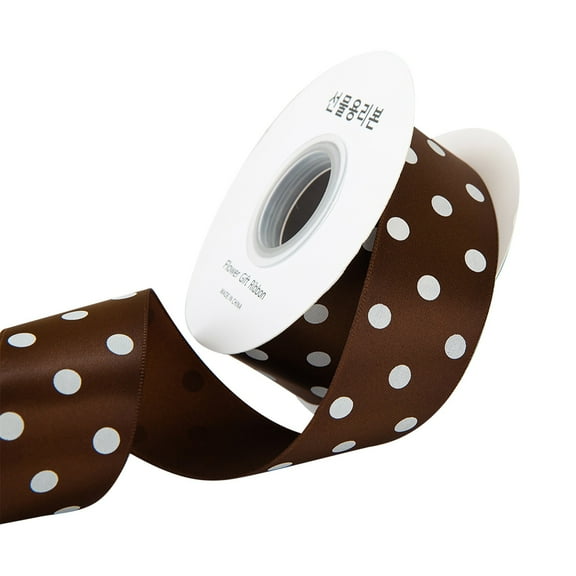 ZMKIAG Satin Polka Dot Ribbon Decorative Ribbons for Gift Wrapping - Craft Ribbon Rolls for Christmas Presents, Wedding Decorations, Party Favors, Birthday Bouquets & DIY Projects