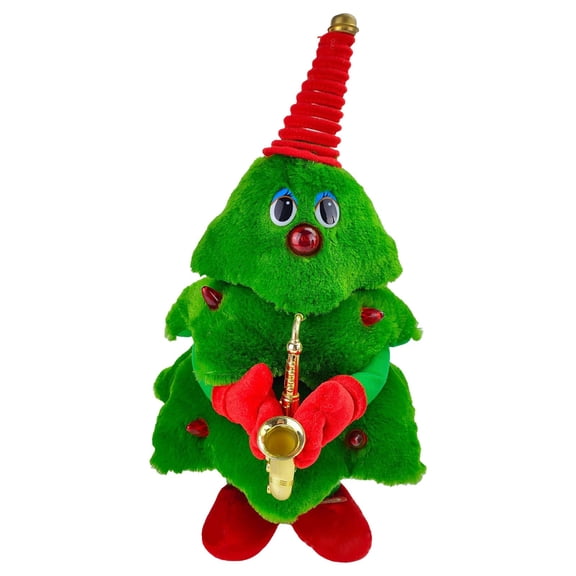 ZMKIAG Singing Dancing Christmas Tree Interaction Plush Toy - 15 Inch Glowing Swinging Musical Decoration for Tabletop, Cute Charming Holiday Gift for 𝗞𝗶𝗱𝘀 and Family Fun