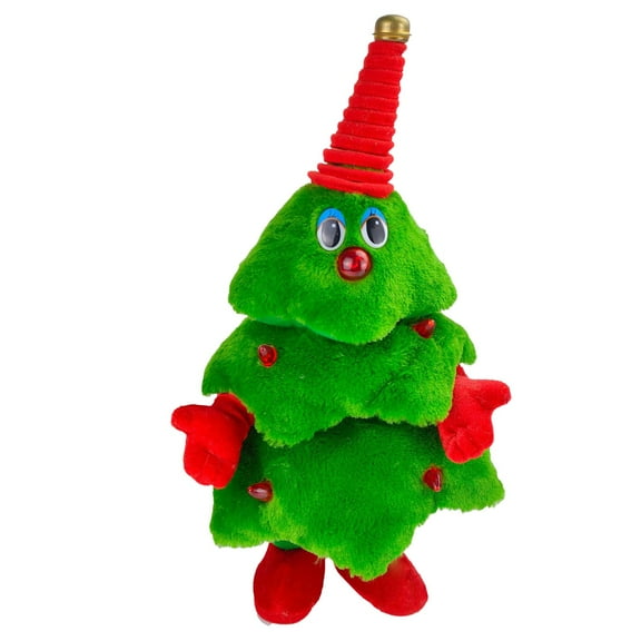 ZMKIAG Singing Dancing Christmas Tree Interaction Plush Toy - 15 Inch Glowing Swinging Musical Decoration for Tabletop, Cute Charming Holiday Gift for 𝗞𝗶𝗱𝘀 and Family Fun