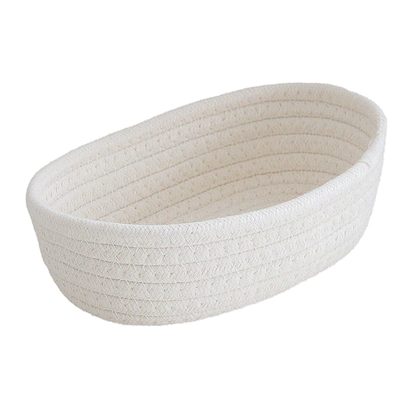 ZMKIAG Small Baskets for Organizing, Mini Cotton Rope Storage Baskets, Handwoven Decorative Hampers for Bathroom Office Desk Organization, Rustic Farmhouse Tiny Trinket Organizer
