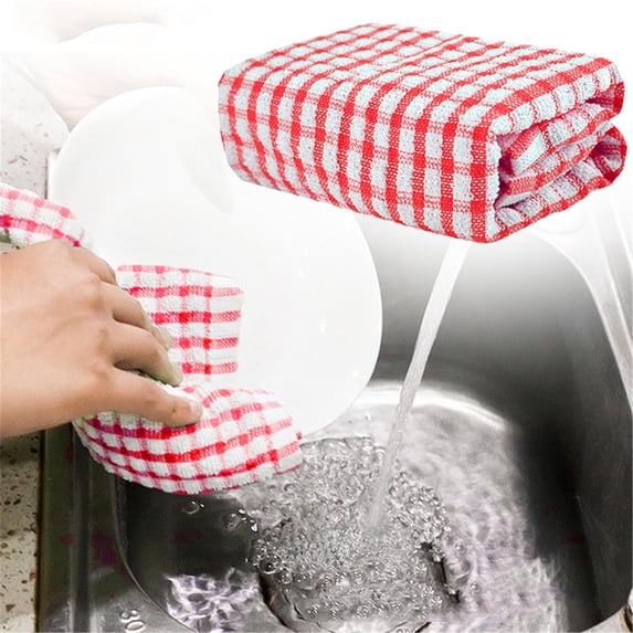ZMKIAG Soft Absorbent Dish Cloths, Reusable Pure Cotton Dish Towels, Fast Drying Household Washable Cleaning Cloth, Multipurpose Household Cleaning Towel for Kitchen, Bar, Bathroom