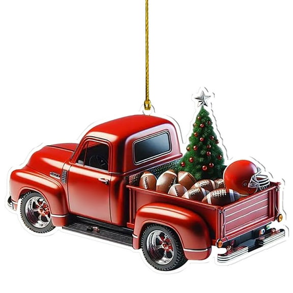 ZMKIAG Sports Themed Santa Christmas Acrylic Ornament Collection - Unique Festive Athletic Decor for Sports Enthusiasts - Football Baseball Themed Tree Ornaments for Holiday Season