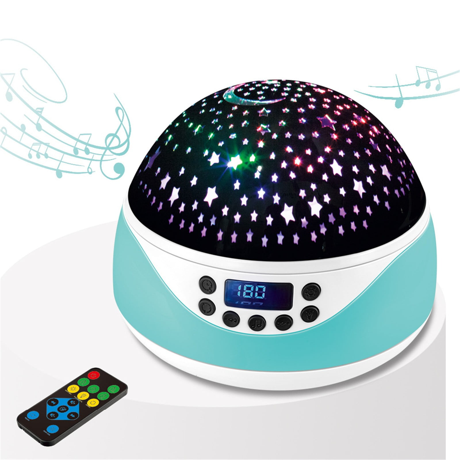 ZMKIAG Star Light Projector - Night Light with Music & Timer, Sound Machine for 𝗕𝗮𝗯𝘆 Sleeping, Birthday Gifts for 𝗚𝗶𝗿𝗹𝘀 𝗕𝗼𝘆𝘀 1-6-12, Remote Control Projection Lamp Colour Starry Sky