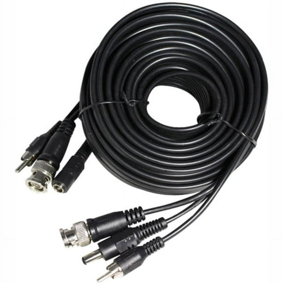 ZMODO W-VPA2015 CDATA - 50ft AWG22 Premade Siamese Video plus Power plus Audio Cable