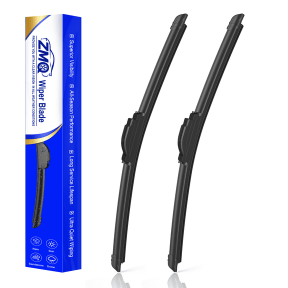 ZMQ 28"+14" Windshield Wiper Blades, Premium All‑Weather OEM Replacement Windshield Wipers, Streak-Free Clean