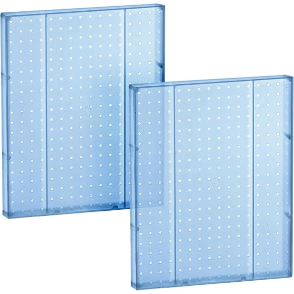 ZMSHOP 16"x20" Blue Plastic Pegboard Wall Organizer (2-Pack) - Durable Garage Tool Storage Panel, Easy Mount for Workshop & Craft Room