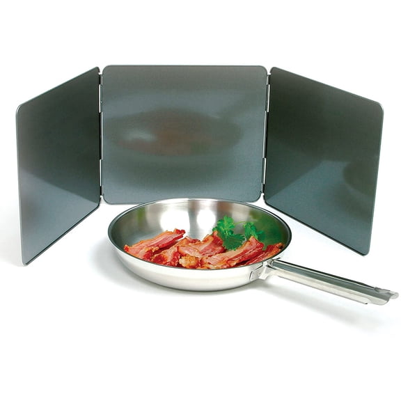 ZMSHOP 3-Panel Nonstick Splatter Guard for Frying, Bacon, Cooking - 10"x9" Foldable Stove Shield, Easy Clean