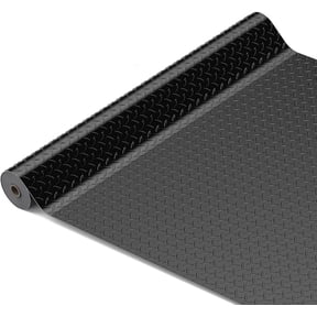 ZMSHOP 4 x 6 FT Garage Floor Mat, Heavy Duty Diamond Plate Rubber Parking Mat Waterproof, Oil-Resistant, Anti-Slip Flooring Roll for Under Car, Home Garage or Workshop,1/8" Thick