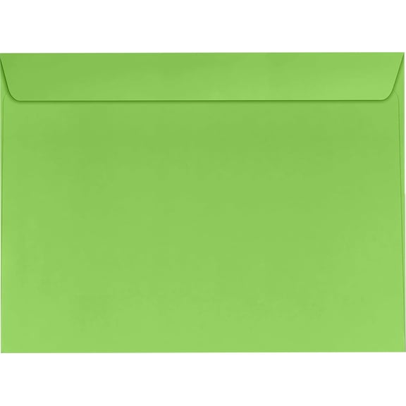 ZMSHOP 9x12 Limelight Green Booklet Envelopes, 80lb Text, 500 Qty - Easy Insert, Moistenable Seal