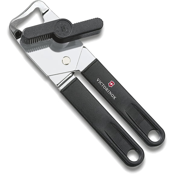 ZMSHOP Can Opener, Stainless Steel, Black - Easy Handling, Non-Slip Grip, Durable Kitchen Essential