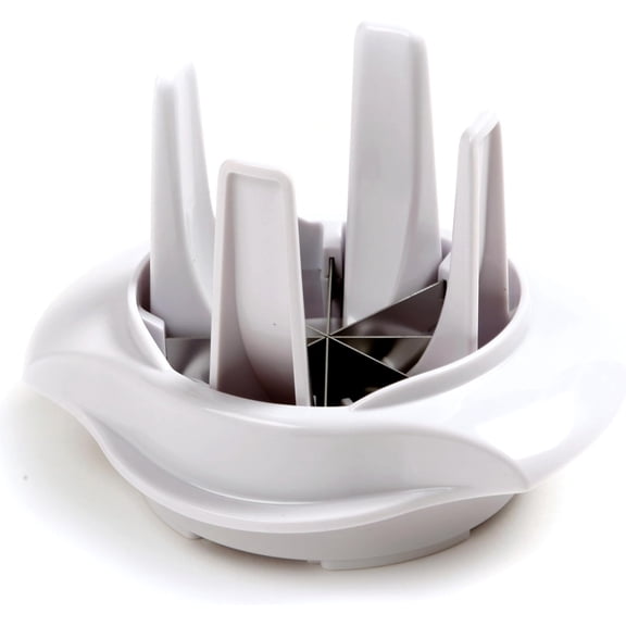 ZMSHOP Lemon/Lime Slicer, 8-Wedge Cutter for Cocktails & Garnishes, White - Compact & Easy to Use