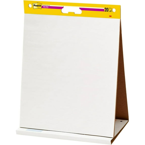 ZMSHOP Meeting Chart, 20 x 23 Inches, 20 Sheets Per Pad, 1 Pad, Portable, White, Primary Ruled Lines, Premium Self Stick Flip Chart Paper, Great for Teachers and Students, Built-in Easel Stand