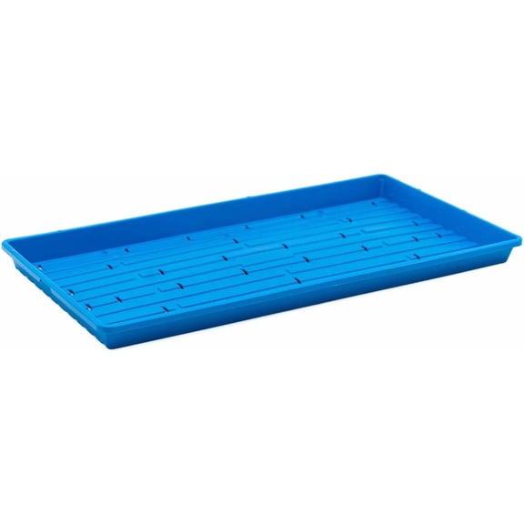ZMSHOP Microgreen 1020 Trays, Blue 10 Pack, Extra Strength with Holes Shallow Seed Plant Tray Grow Microgreens Wheatgrass Fodder Sprouting