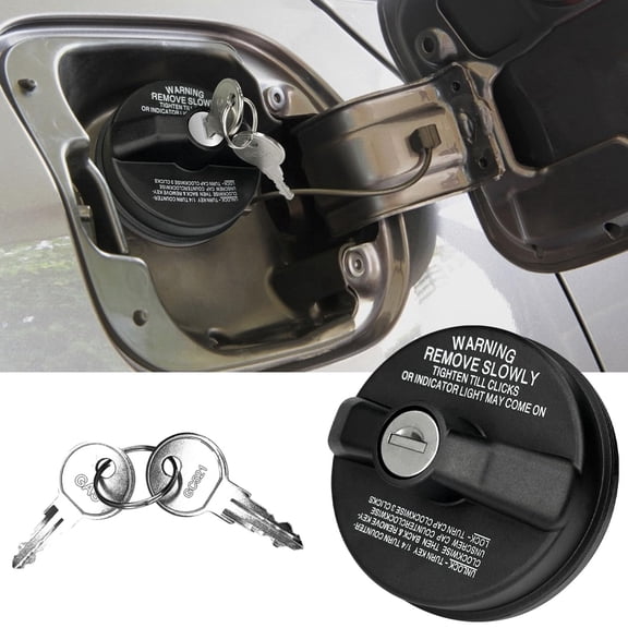 ZMX Locking Gas Cap Fuel Tank with Key, Gas Cap Lock Locking Fuel Cap Cover Compatible with Toyota 4Runner, Chevy Silverado 1500 2500 3500, Nissan GMC Honda Subaru Buick #10504 77300-47020