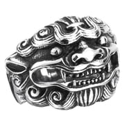 ZMY Home Chinese Qilin Design Stainless Steel Ring Wearable Art for Good Luck 8