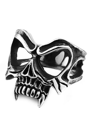 Dracula Rings Stainless Steel Jewelry Skull Head Mask of Vampire Ring (10)