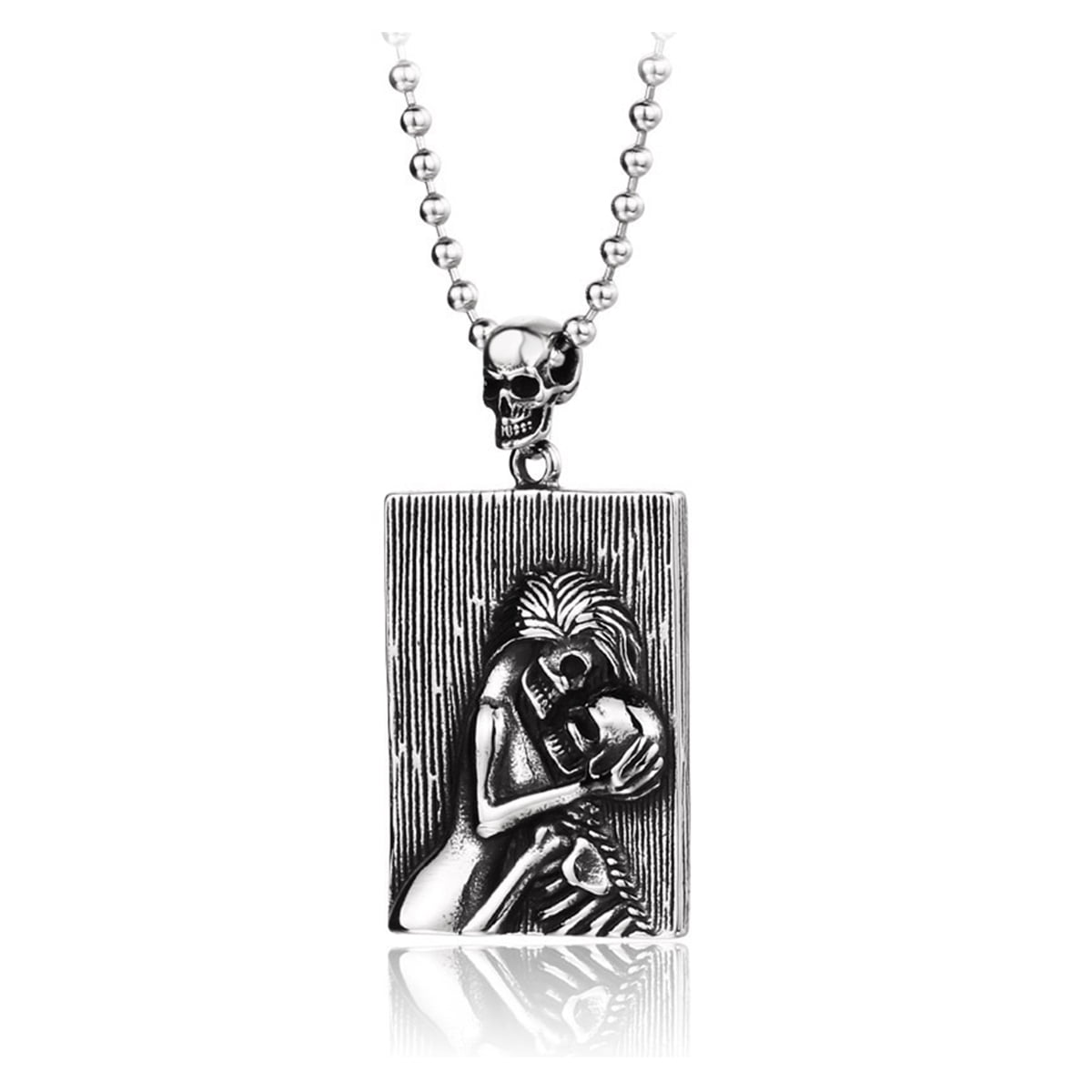 ZMY Home Goth Necklace Stainless Steel Handmade Jewelry Long Chain ...
