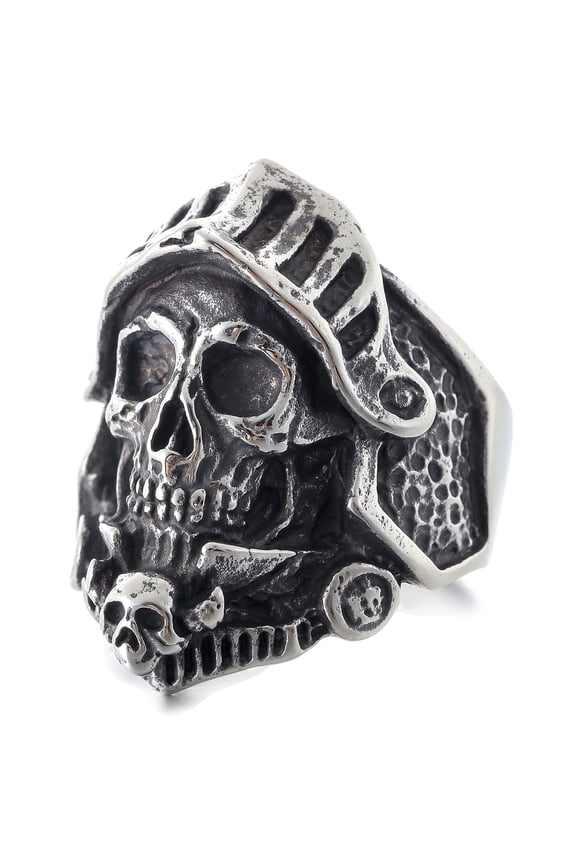 Knight Helmet Skull Ring | Stainless Steel Gothic Jewelry (9)