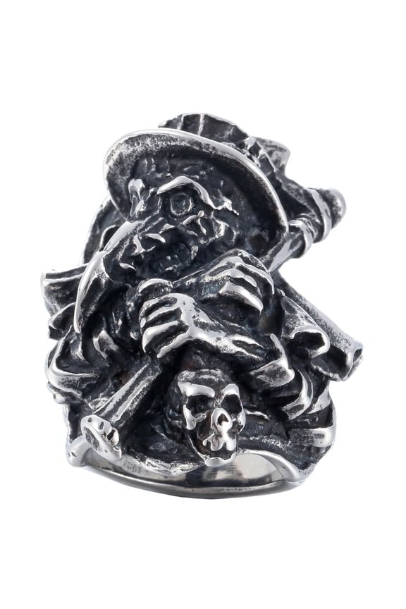 Raven of Grim Reaper Rings Stainless Steel Jewelry Chunky Drakness Devil Rings (12)