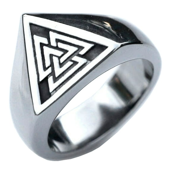 ZMY Home Rings Norse Symbol Rune Valknut Ring Stainless Steel Jewelry Viking Nordic Ring (10)