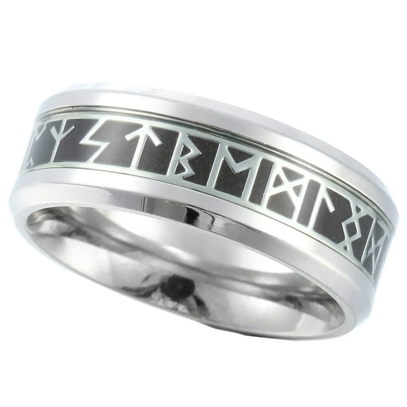 ZMY Home Rings Stainless Steel Jewelry Viking Norse Symbol Rune Elder Futhark Alphabet Rings (10)