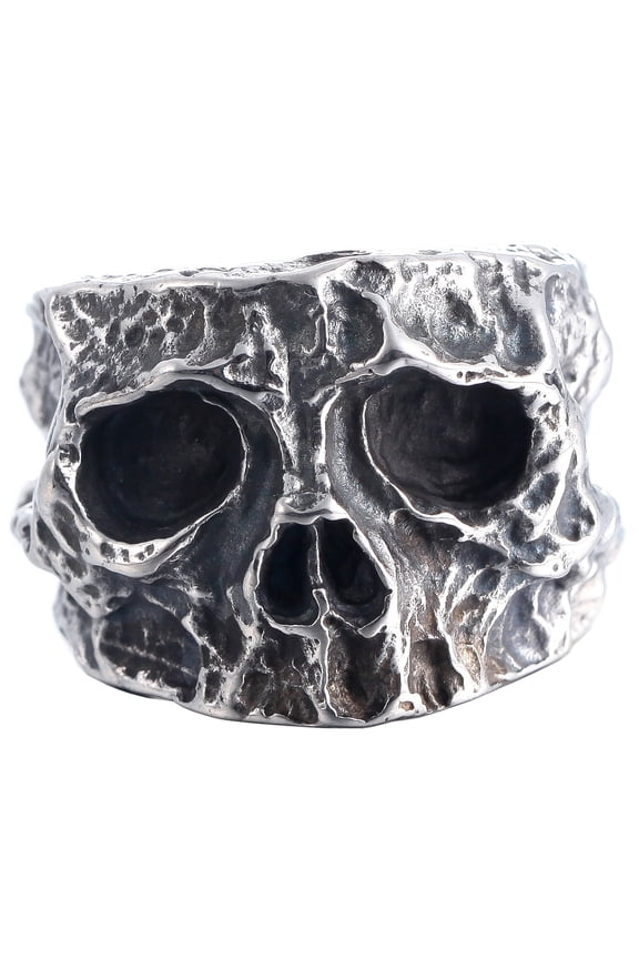 Rings for Gift Punk Cool Stainless Steel Jewelry Calvarium Skull Ring (9)