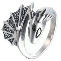 ZMY Home Rings for Gift Punk Cool Stainless Steel Jewelry Whelp Dragon Ring (10)