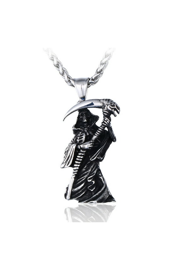 Skull Necklace Stainless Steel Gothic Horror Charm Pendant Jewelry Accessories