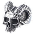 thumbnail image 1 of ZMY Home Skull Rings Stainless Steel Jewelry Chunky Demonic Horned Vampire Head Rings (7), 1 of 6