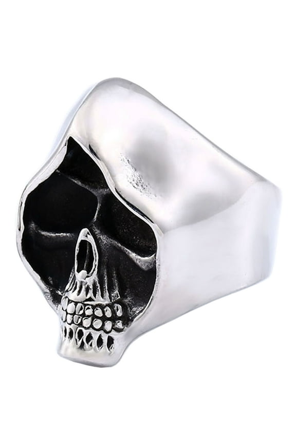 Skull Rings Stainless Steel Jewelry Chunky Voodoo Grim Reaper Rings (8)