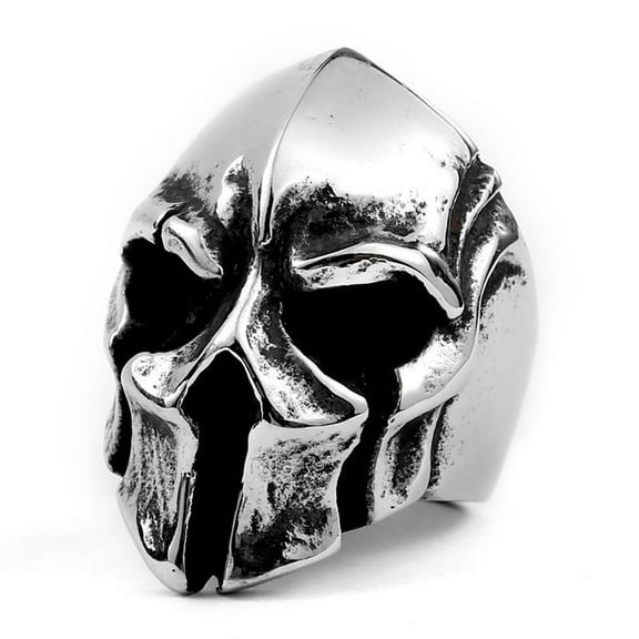 ZMY Home Spartan Mask Stainless Steel Ring for Men, Size 11