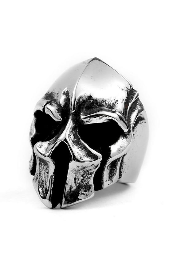 Spartan Mask Stainless Steel Ring for Men, Size 11
