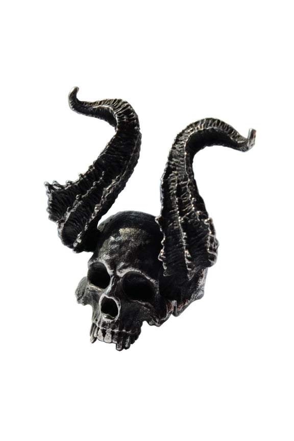 Stainless Steel Giant Jewelry Horned King of Demon Skull Ring for Male (8)