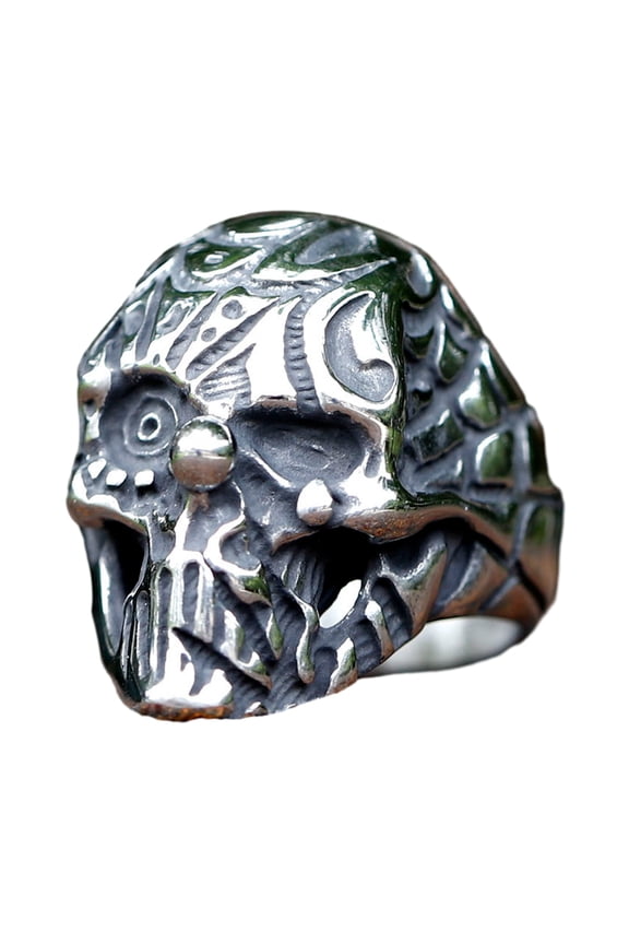 Stainless Steel Horror Clown Ring | Death Scary Evil Skull Joker Design Jewelry (13)