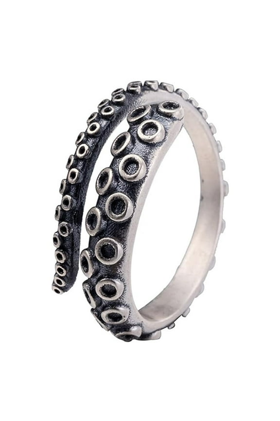 Stainless Steel Octopus Ring - Kraken Tentacle Design Nautical Jewelry, Unique and Trendy Accessories (11)