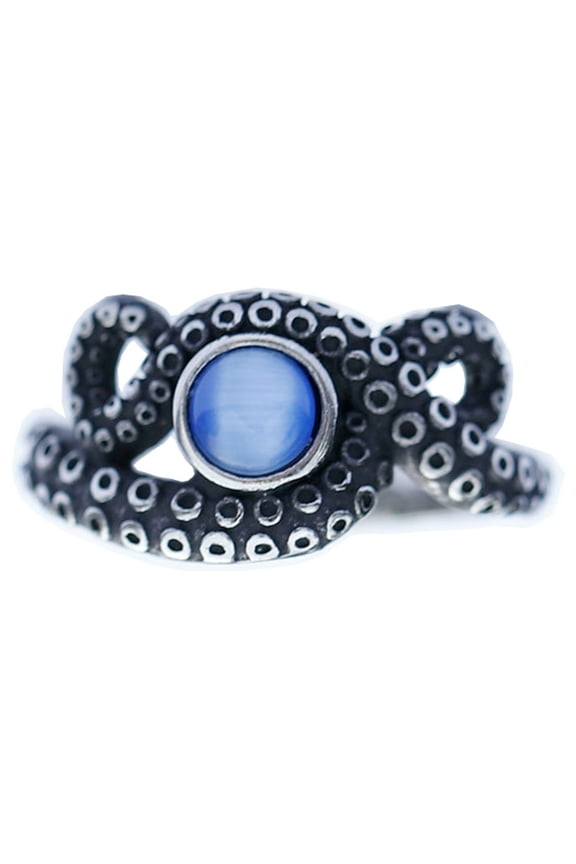 Stainless Steel Octopus Ring - Kraken Tentacle Design, Nautical Jewelry for Men and Women (9)