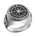 thumbnail image 1 of ZMY Home Stainless Steel Pirate Ring - Compass Signet Design Statement Jewelry (12), 1 of 6