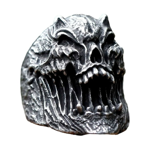 ZMY Home Stainless Steel Ring - Fierce Monster Skull Design Statement Jewelry Gift for Men (11)