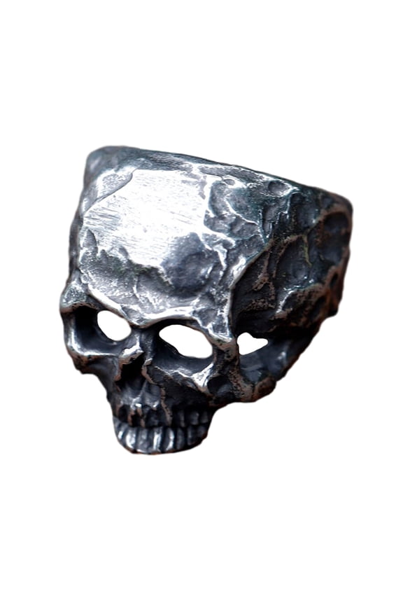 Stainless Steel Skull Ring - Broken Skeleton Head Ring for Men Jewelry (10)