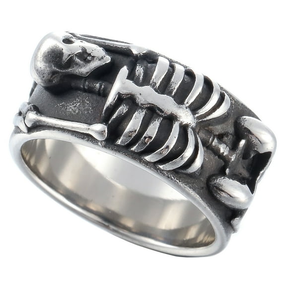ZMY Home Stainless Steel Skull Ring Featuring a Detailed Skeleton Design (11)