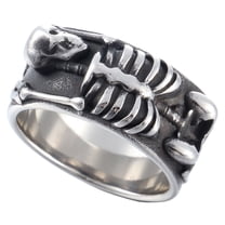 Sceleton Home ZMY Home Stainless Steel Skull Ring with Bearded Skull and Headscarf ...