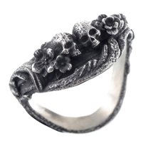 Sceleton Home ZMY Home Stainless Steel Skull Ring with Bearded Skull and Headscarf ...