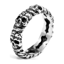 ZMY Home Stainless Steel Skull Ring with Six Mini Skulls in a Circle (11)