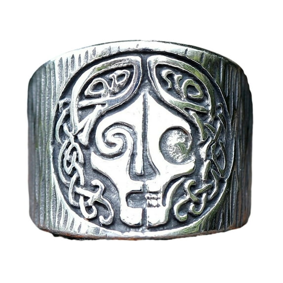 ZMY Home Stainless Steel Viking Skull Ring - Nordic Celtic Knot Design Ring for Men Jewelry (13)