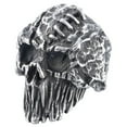 thumbnail image 1 of ZMY Home Stitched Skull Ring Stainless Steel Handmade Band Jewelry Cool Punk Rock Biker Ring (10), 1 of 6