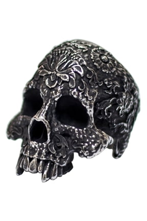 Sugar Skull Rings Stainless Steel Chunky Jewelry Head of Dracula Vampire Ring (8)