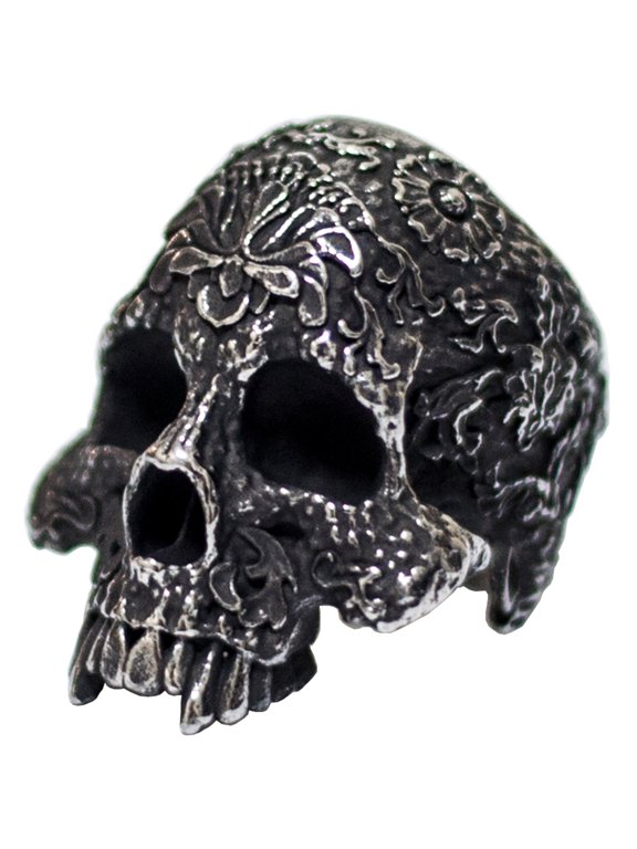Sugar Skull Rings Stainless Steel Chunky Jewelry Head of Dracula Vampire Ring (8)