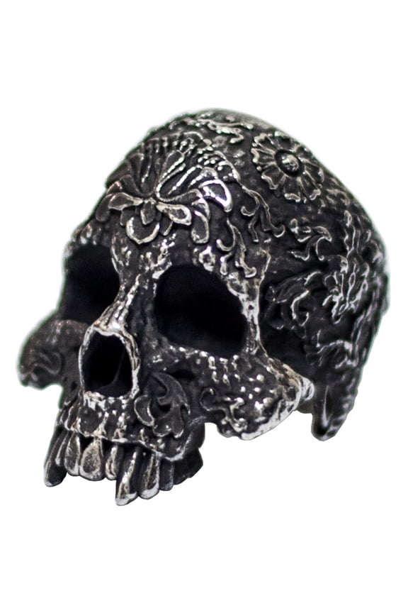 Sugar Skull Rings Stainless Steel Chunky Jewelry Head of Dracula Vampire Ring (9)