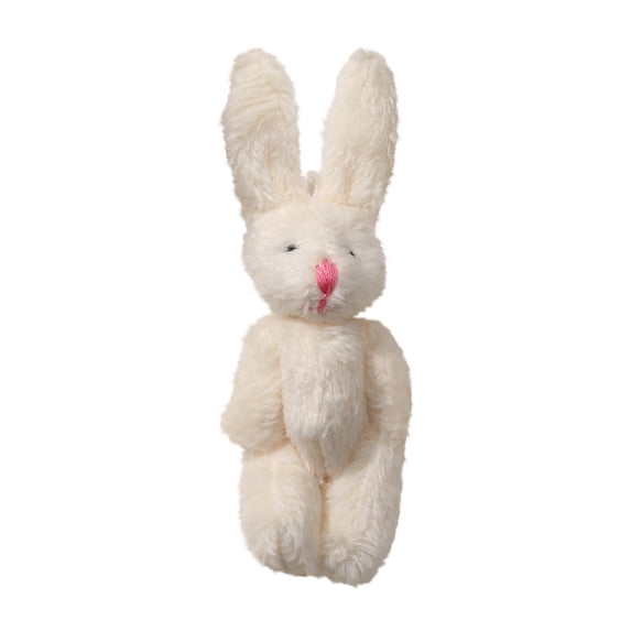 ZMYFlora Easter Plush Bunny With Jointed Limbs Stuffed Animal Toy For Birthday Cake Wedding Decoration Easter Basket Stuffers Party Favor Gift,Beige